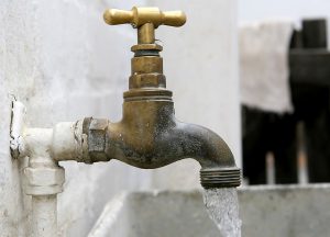 Faucet with running water