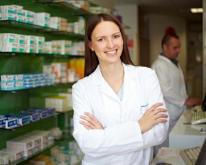 Smiling pharmacist