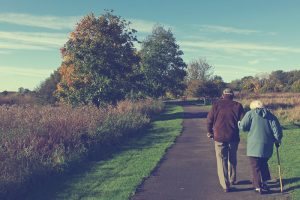 older couple taking a walk