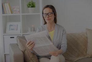 Woman reading the paper